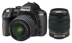 Цифровой фотоаппарат Pentax K-500 + DA L 18-55 + DA L 50-200 black