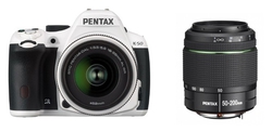 Цифровой фотоаппарат Pentax K-50 + DA L 18-55 WR и DA L 50-200 WR White